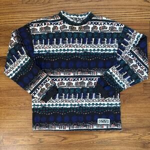 VTG 90s Jimmy’Z Skate Surf AOP All Over Print T-Shirt Longsleve Heat Wave Ombre